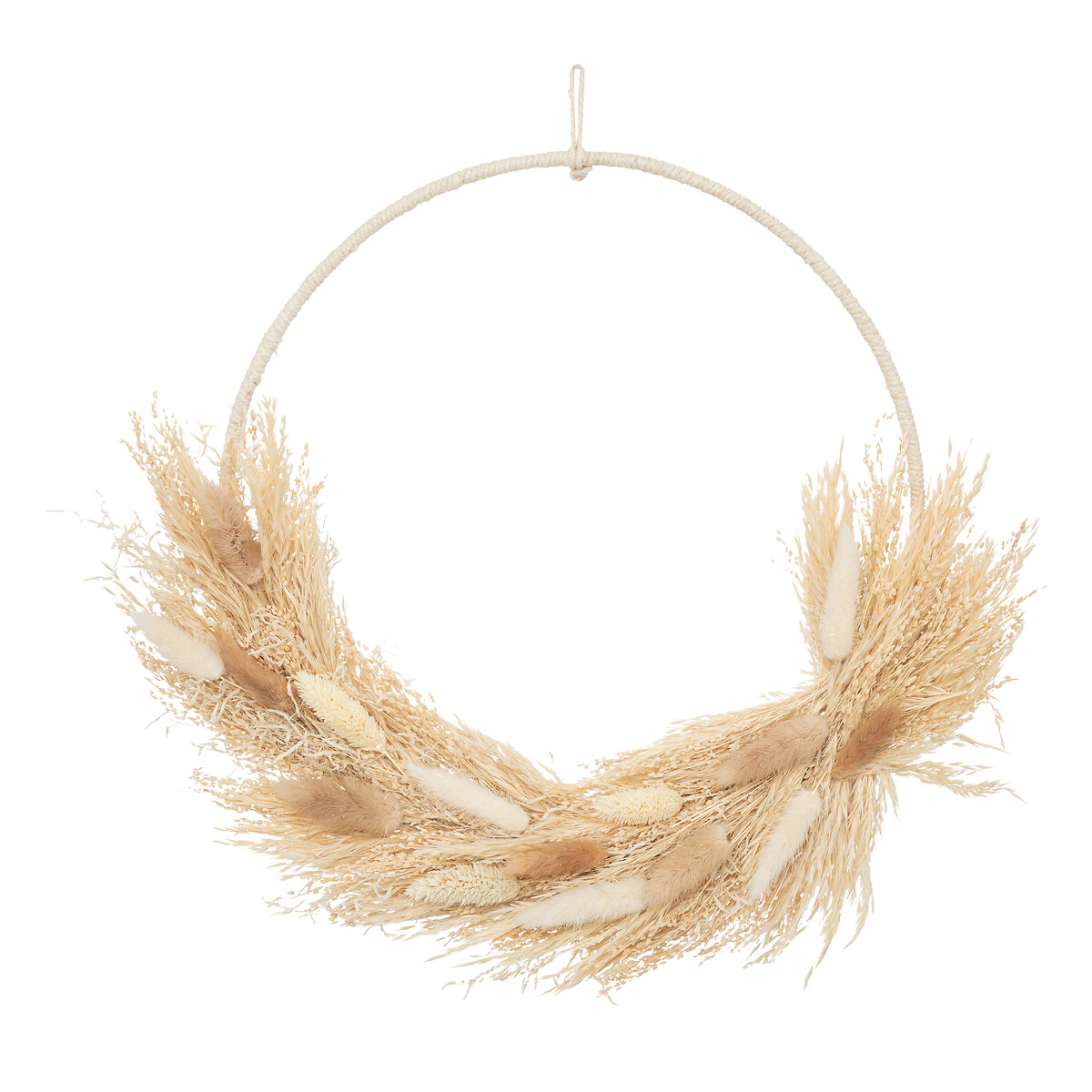 Coroa decorativa com flores secas CARAVANE