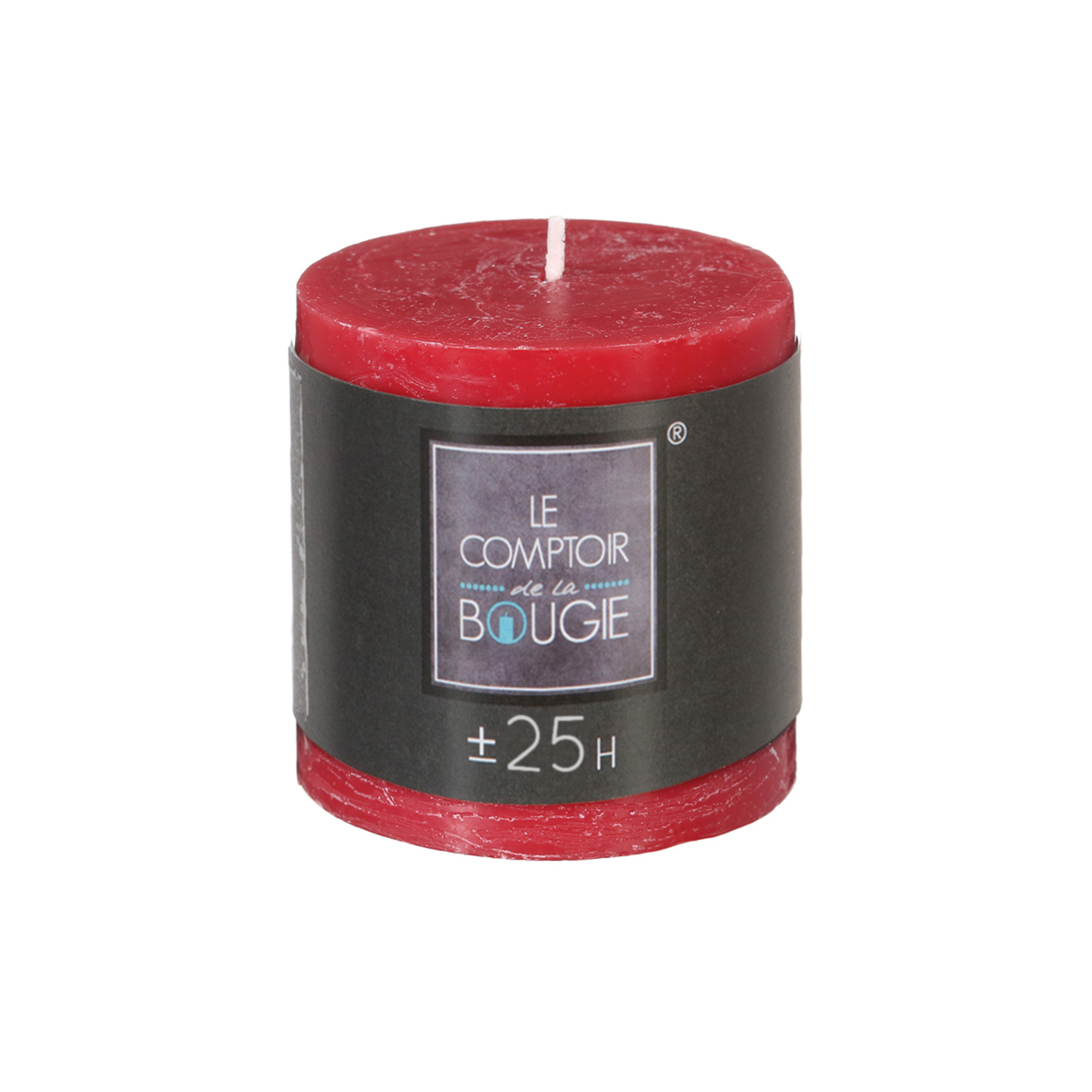 Vela rústica vermelha