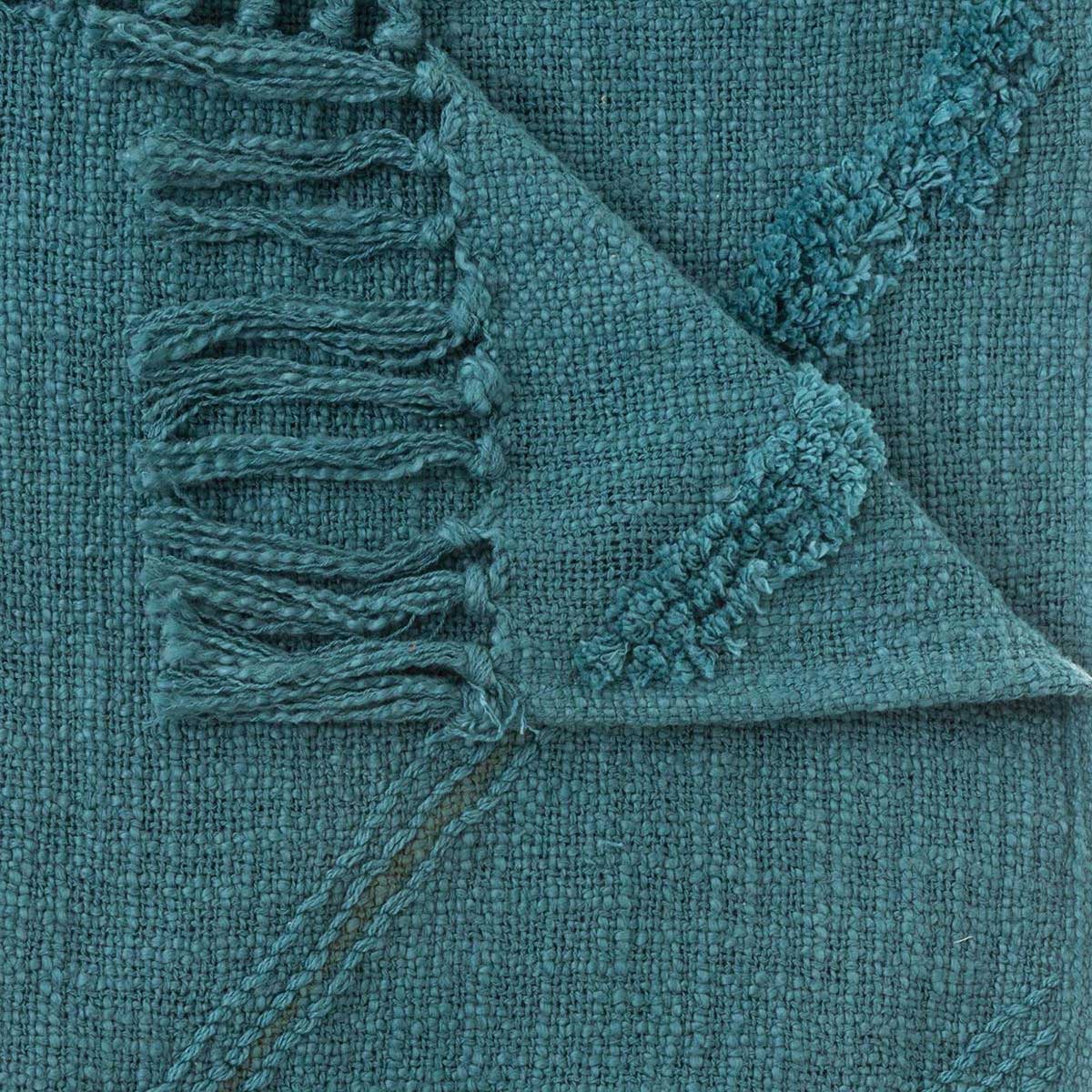 Manta INCA azul em algod&atilde;o 130x180cm