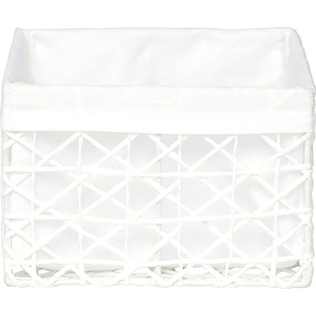 Cesto WC Branco Forrado 18x21cm