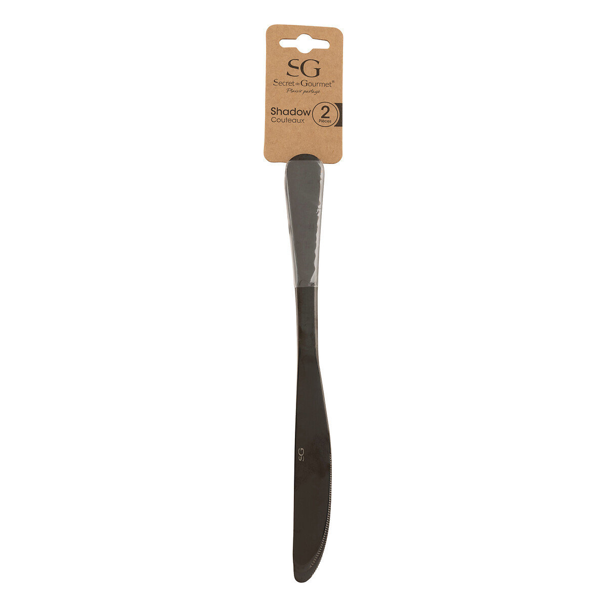 Conjunto de 2 facas SHADOW em a&ccedil;o inox