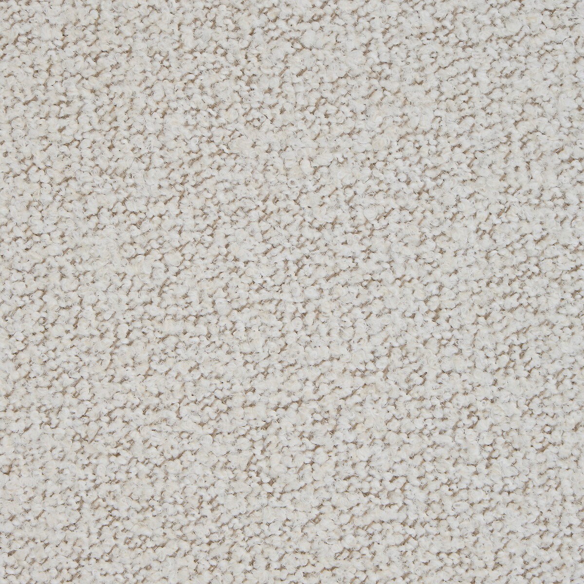 Pufe NESKY branco em bouclé D81x41,5cm