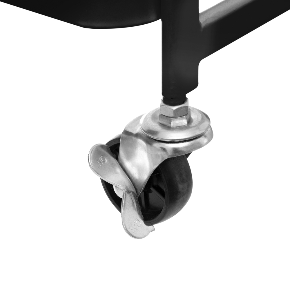 Móvel de apoio preto em metal