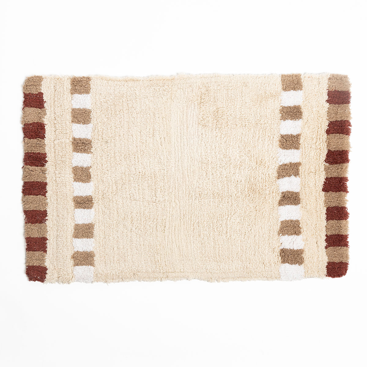 Tapete wc FLORENCE bege de algod&atilde;o 50x80cm