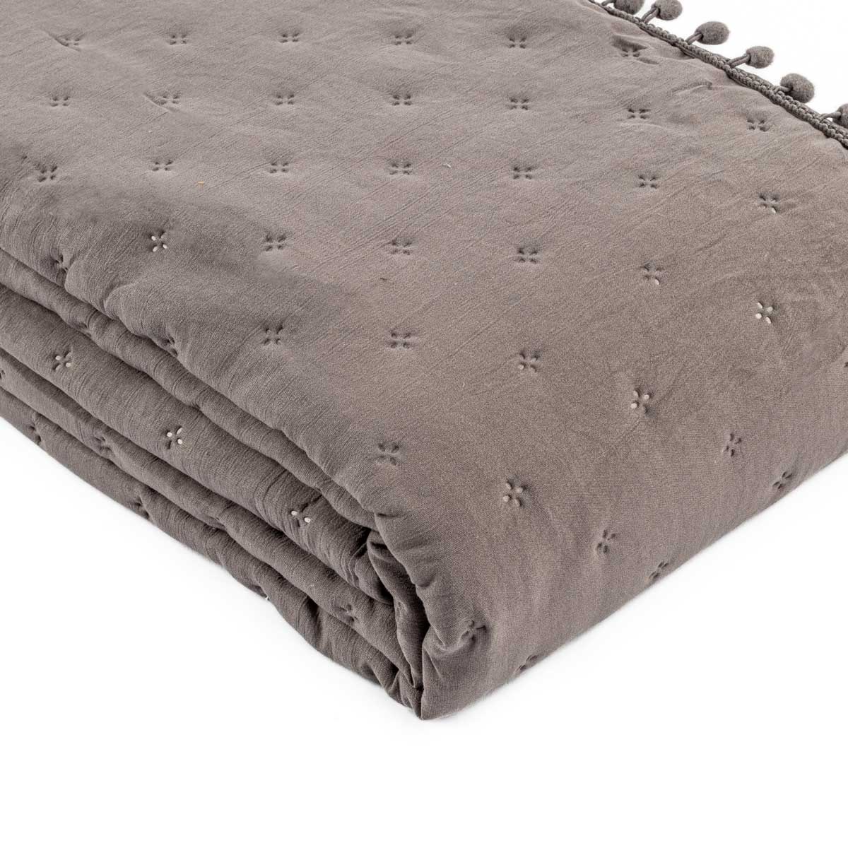 Edred&atilde;o BEAR  cinza revers&iacute;vel 140x220cm