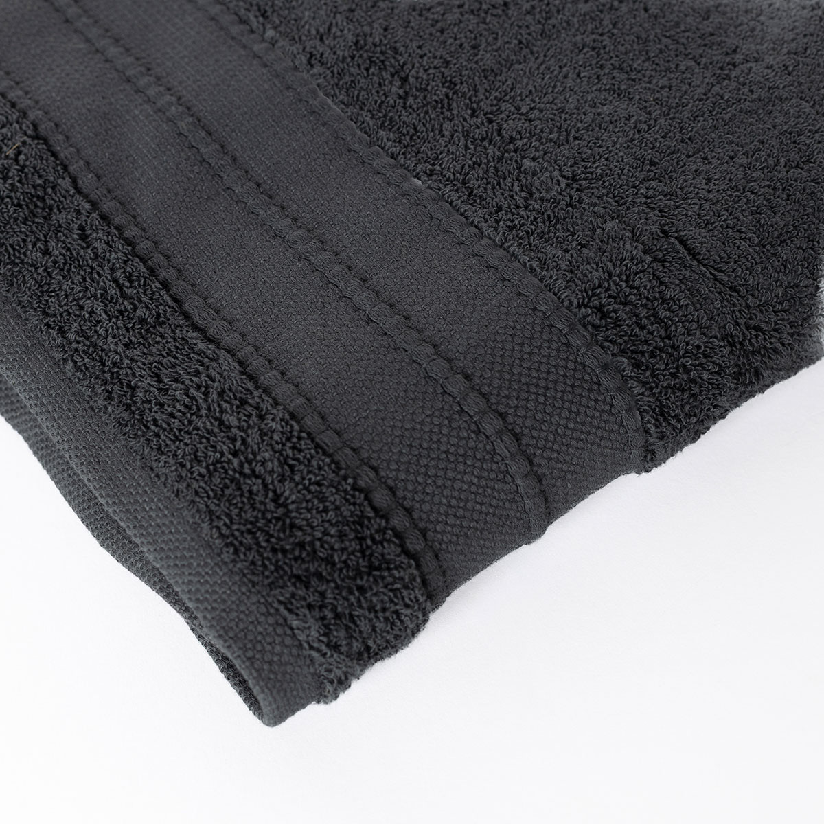 Toalha len&ccedil;ol de banho ESSENZA cinza escuro 90x150cm