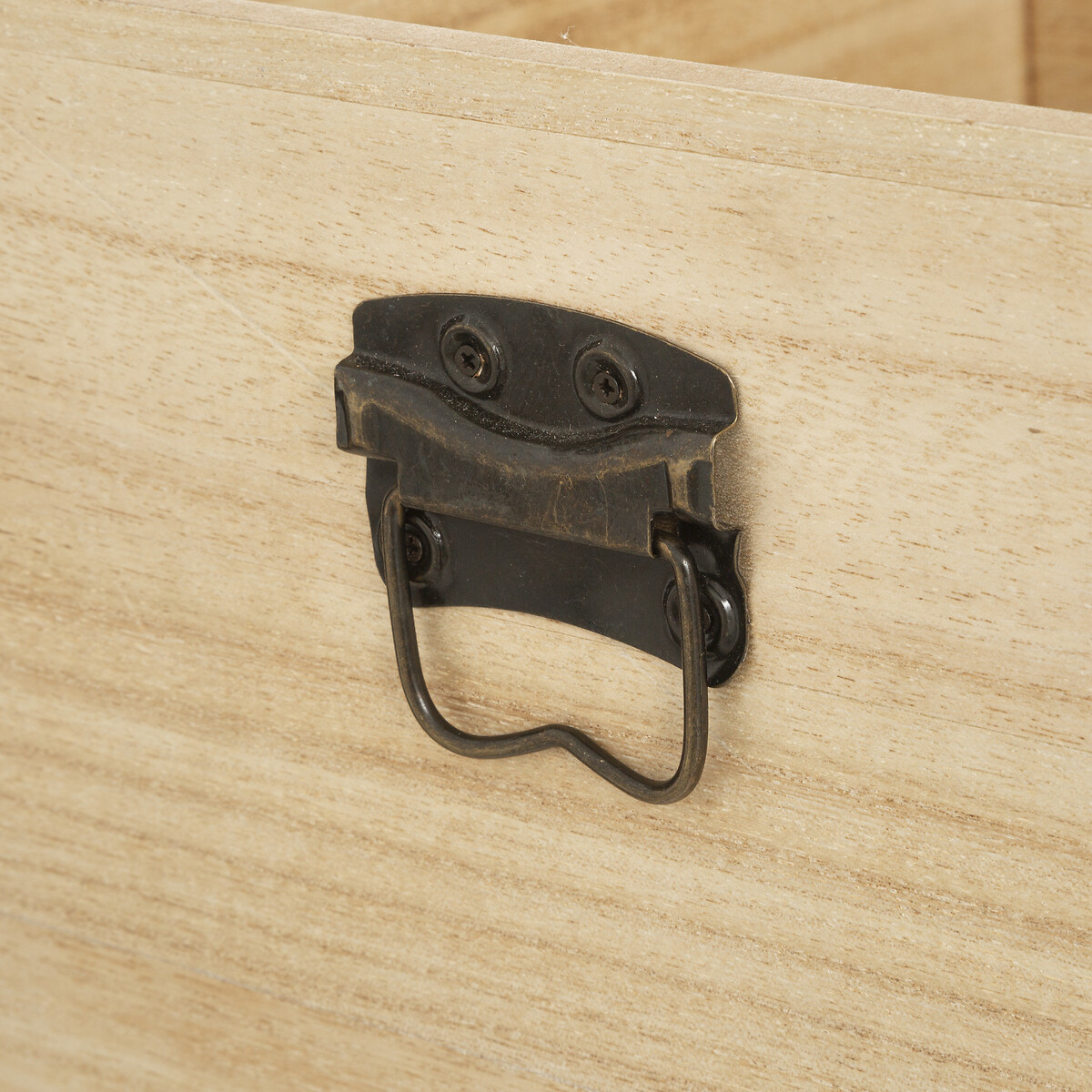 Caixa de arrumação JUNGLE bege em mdf 25x25cm