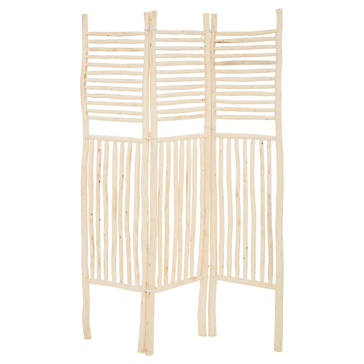 Biombo SEA VIEW bege em madeira de &aacute;lamo