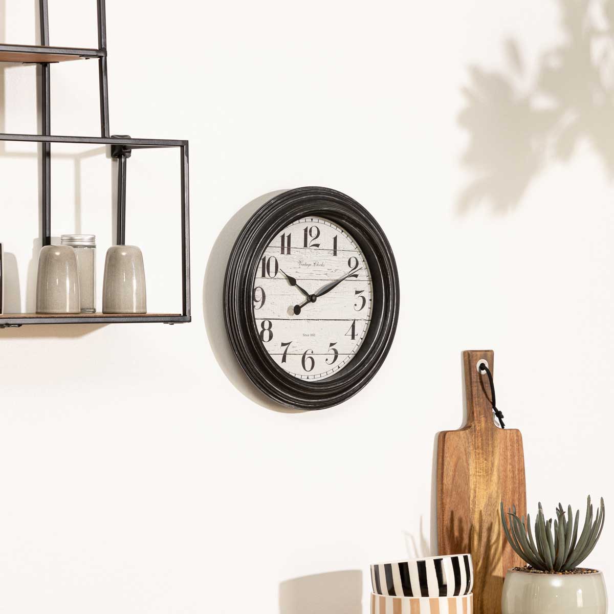 Rel&oacute;gio de parede 29cm MOULURE