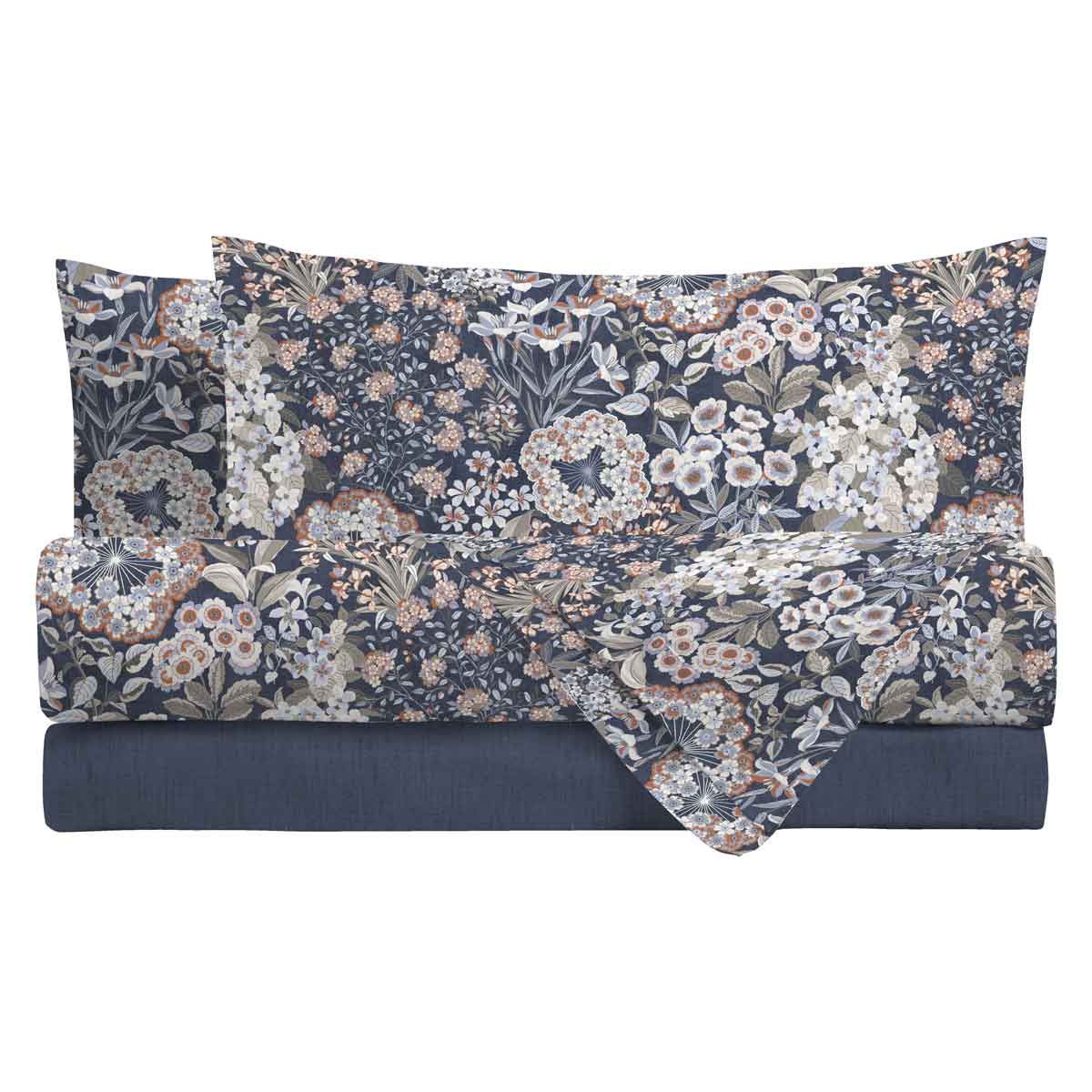 Jogo cama de casal ELISABETH azul 250x290cm