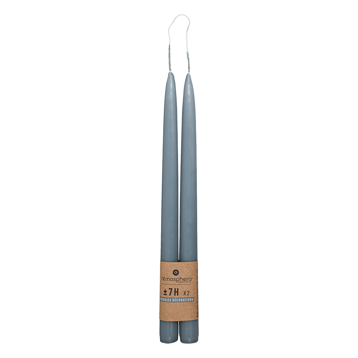 Conjunto de 2 velas de candelabro azul orage HUGO,  Conjunto de 2 velas de candelabro azul orage HUGO