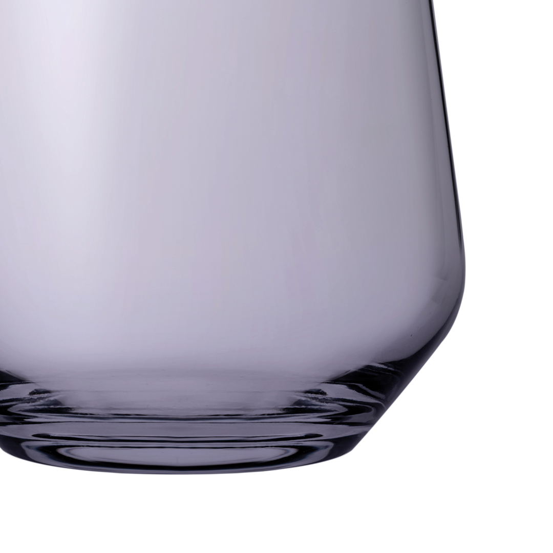 Copo de vidro sem p&eacute; roxo