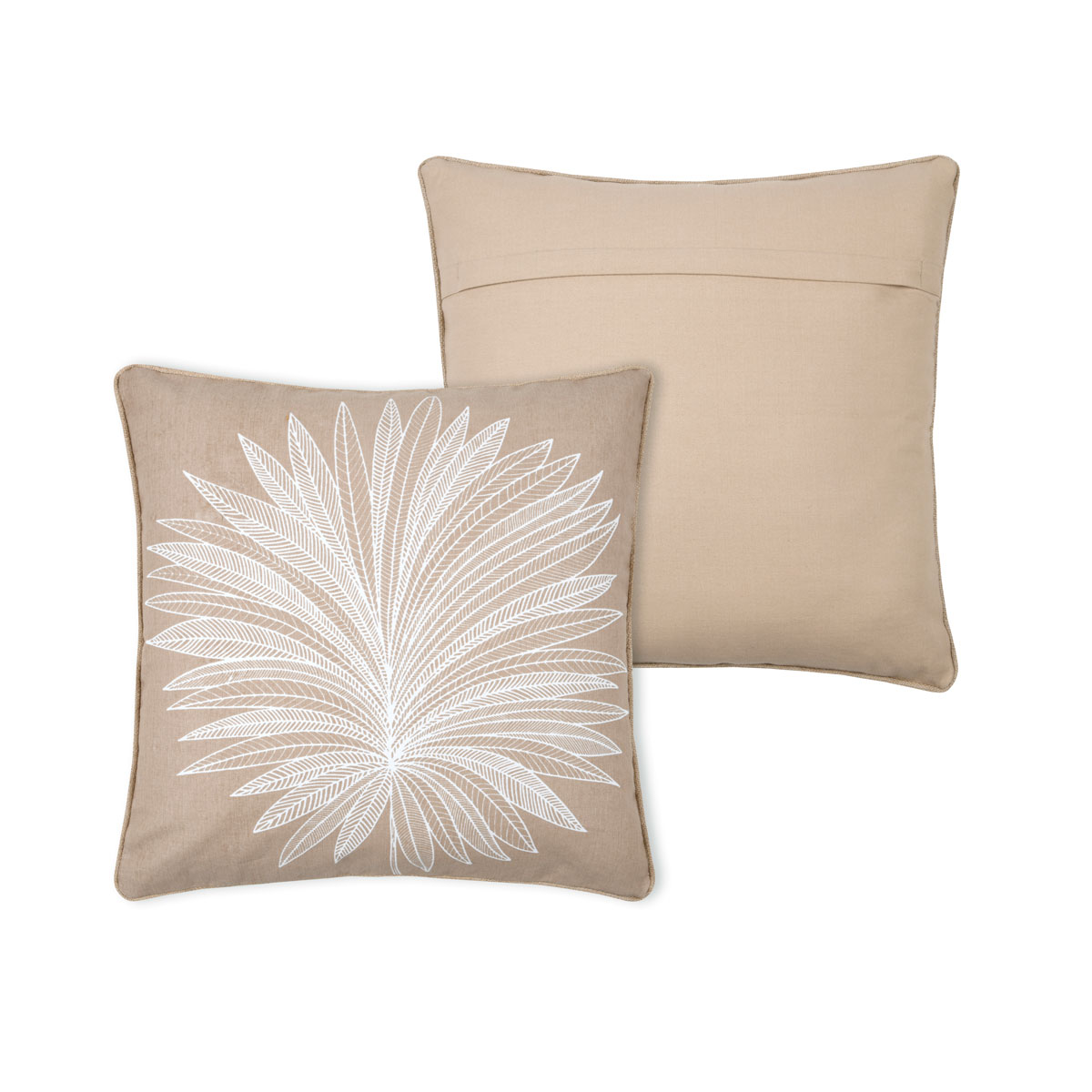 Almofada MEKONG taupe em algod&atilde;o 50x50cm