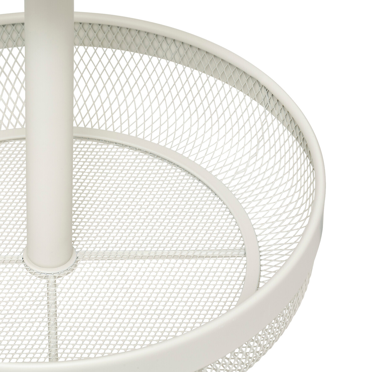 Fruteira com 2 níveis MAYAJ bege em metal