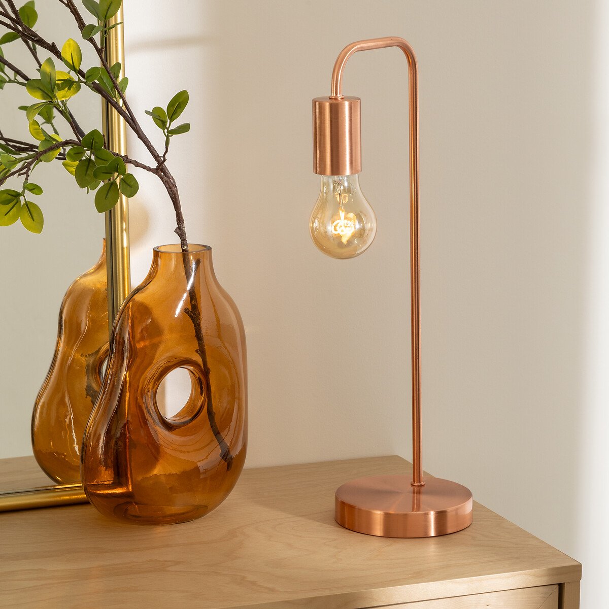 Candeeiro de mesa KELI cobre em metal
