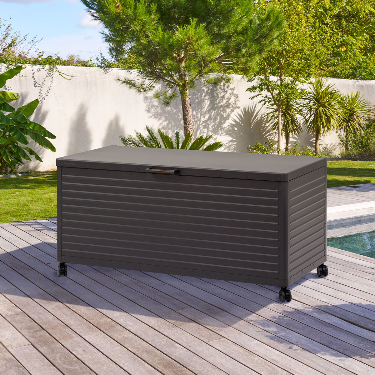 Baú arrumação EDENIO aço cinzento