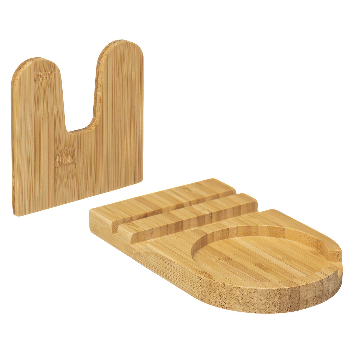Suporte para colher e tampa de cozinha em bambu