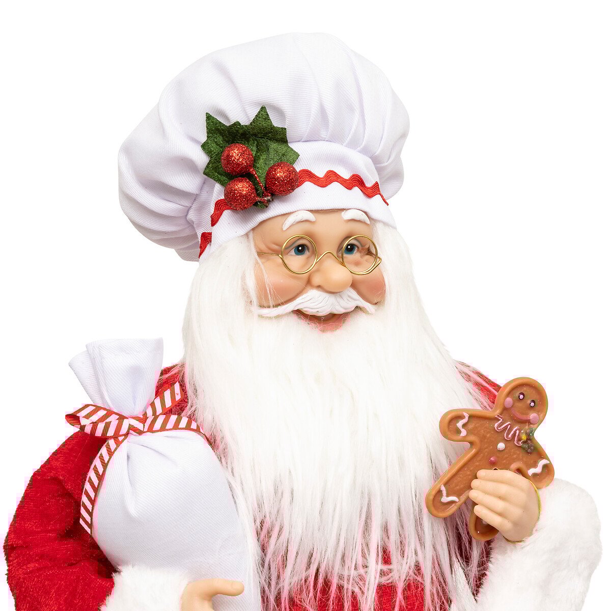 Figura de pai natal pasteleiro 45cm