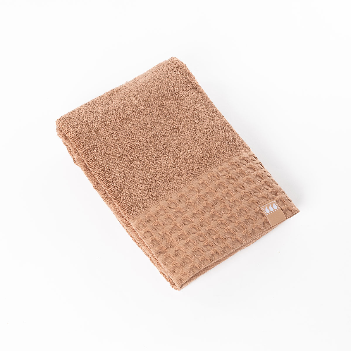 Toalha len&ccedil;ol de banho taupe 90x150cm