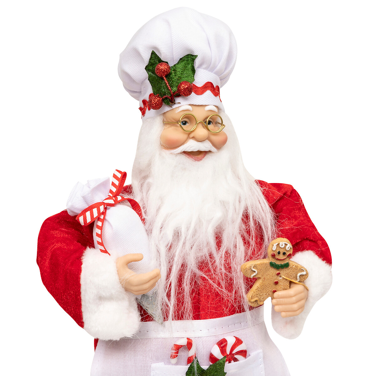Figura de pai natal pasteleiro 30cm