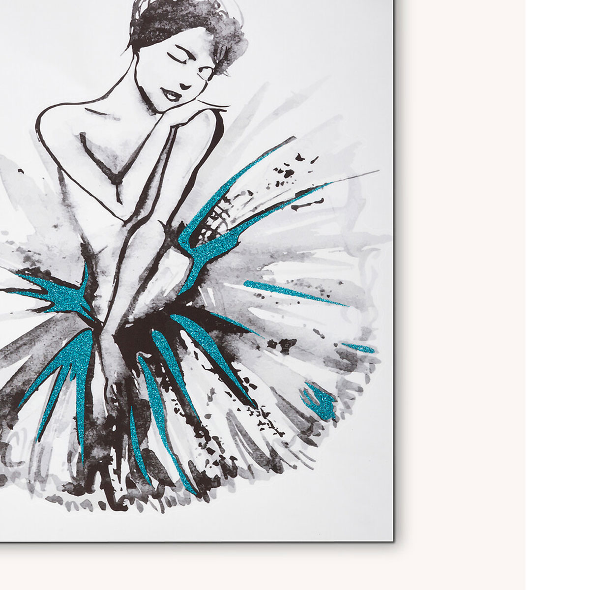 Quadro decorativo dan&ccedil;arina azul 30x40cm