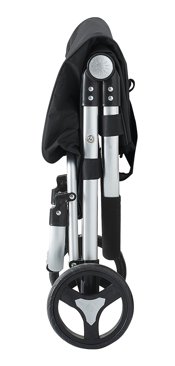 Carrinho de compras dobrável preto