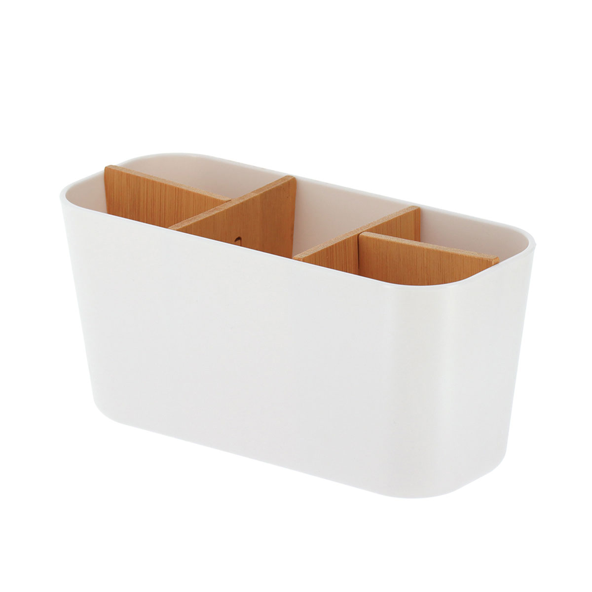 Organizador branco com 5 compartimentos