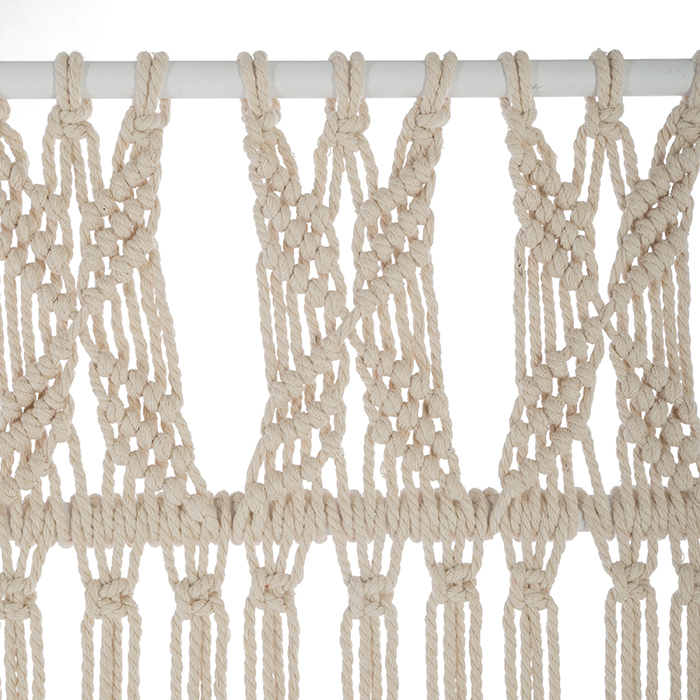 Biombo Decorativo Em Macrame Branco Ete Indien 