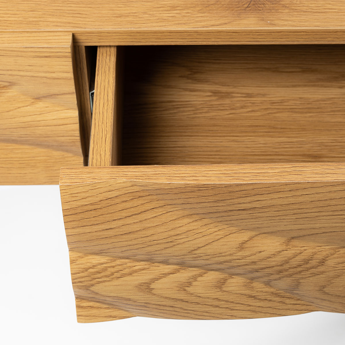 Consola OREBRO bege em mdf com pernas pretas,  Consola OREBRO bege em mdf com pernas pretas