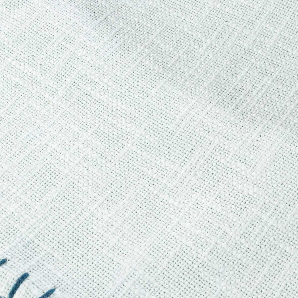 Manta cru com tassels azul 120x160cm