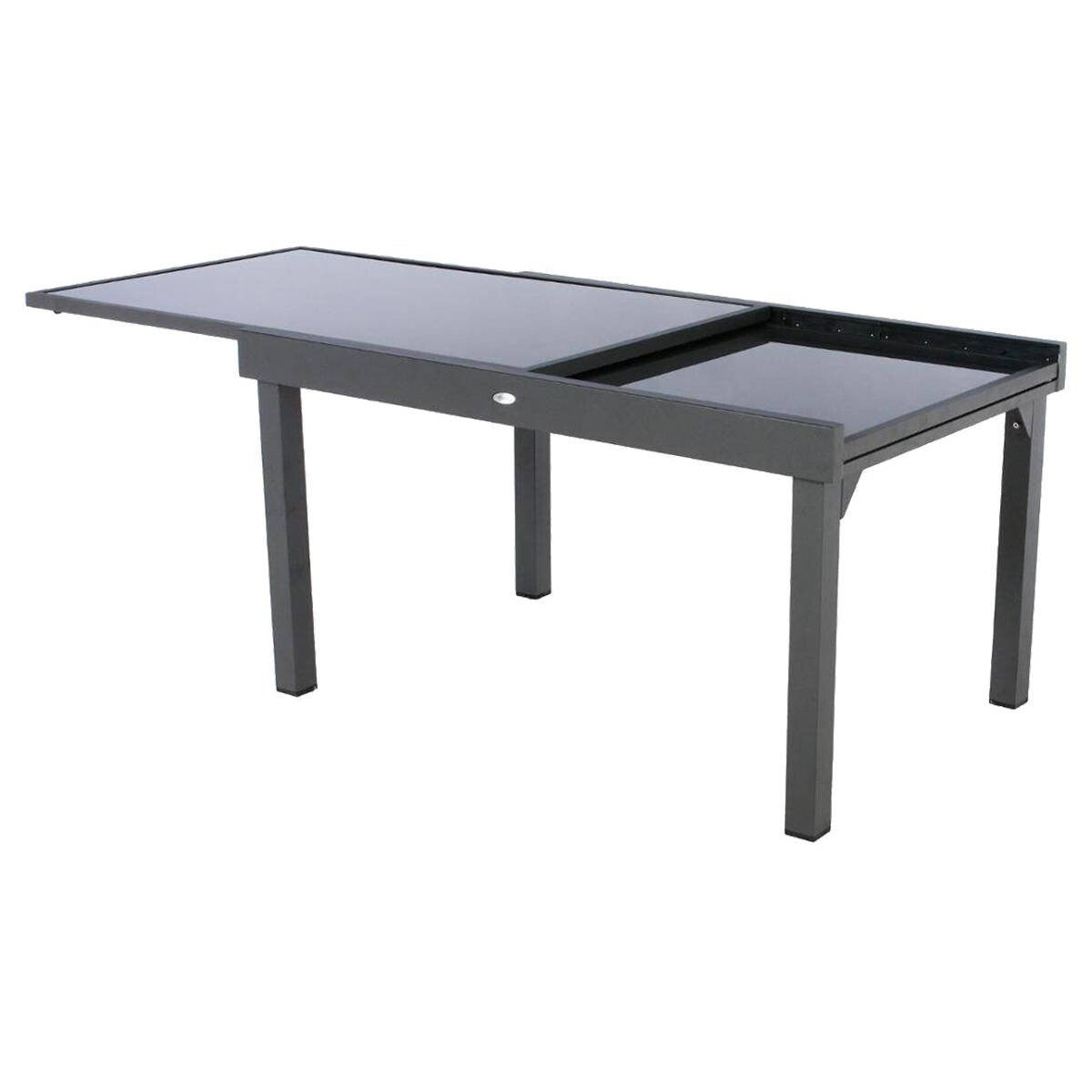 Mesa extens&iacute;vel PIAZZA cinza graphite 135-270cm