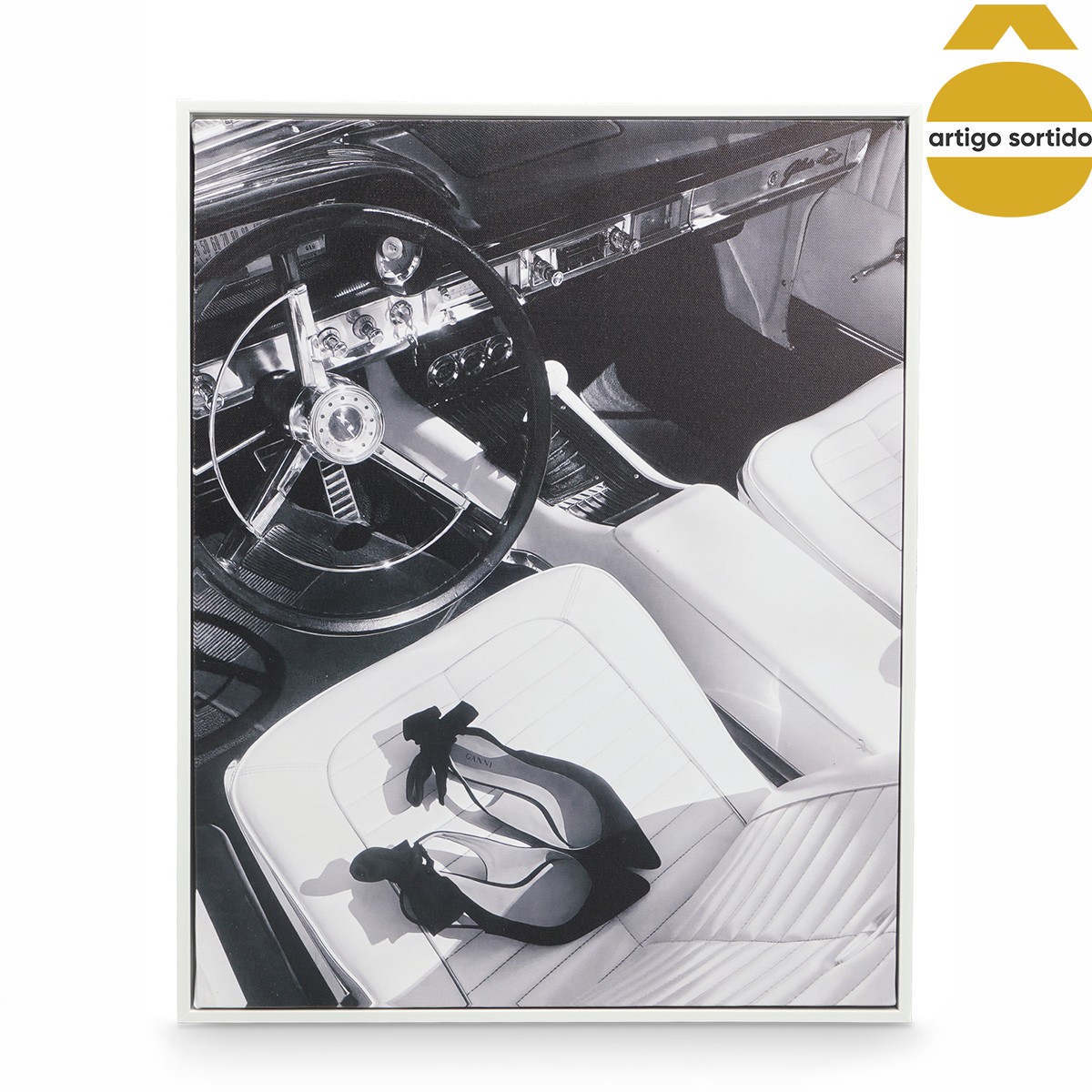 Quadro Decorativo Cidades Preto E Branco 40x50cm