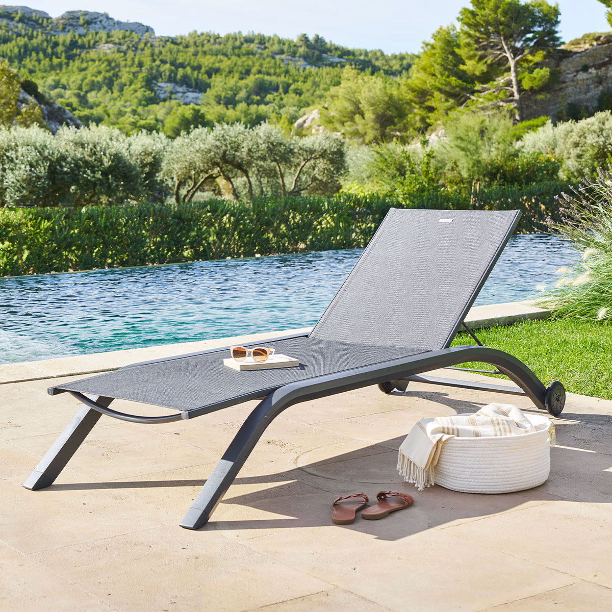 Espregui&ccedil;adeira JIMANI cinza antracite e graphite