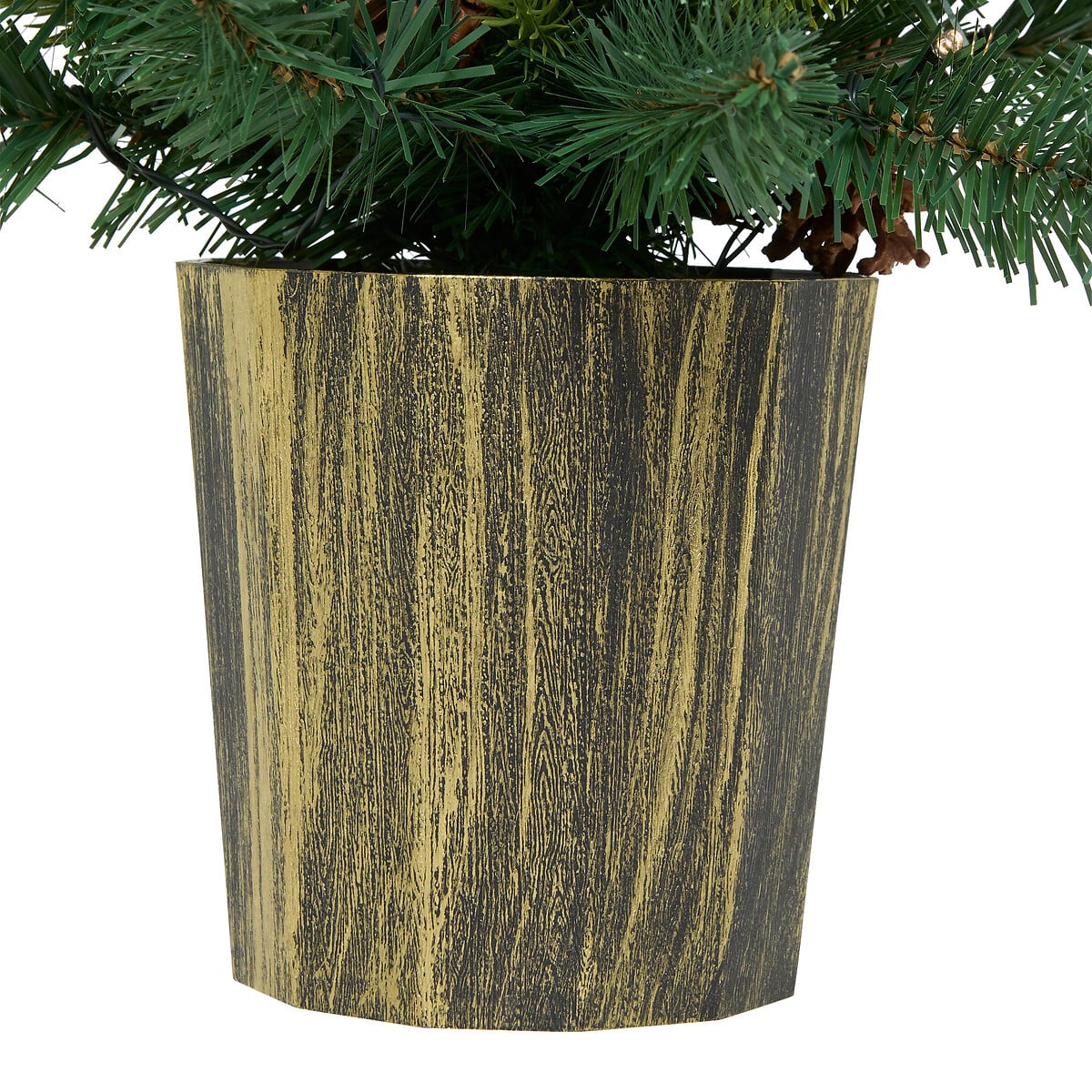 &Aacute;rvore de natal decorativa com LED branco quente 50cm