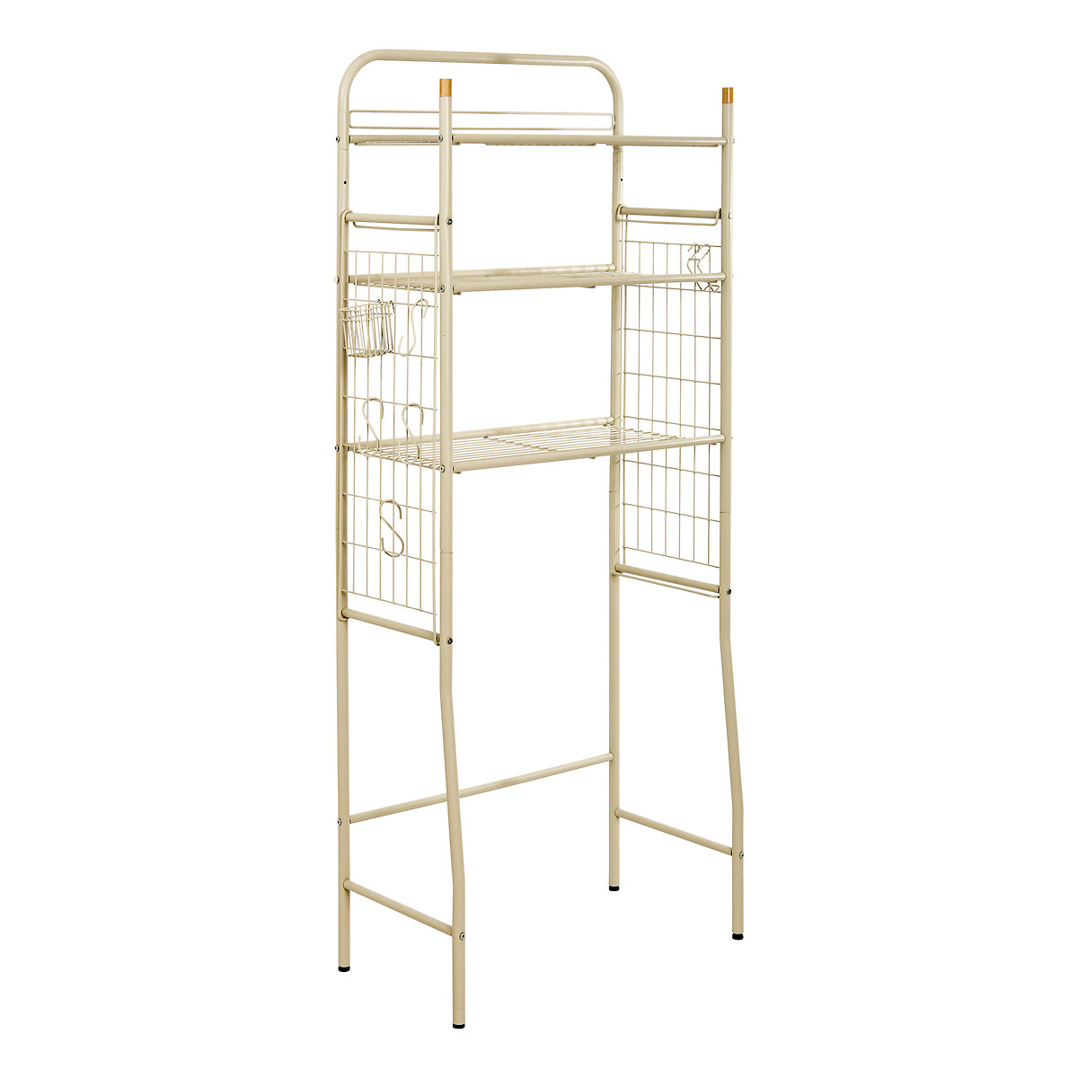 Estante bege para m&aacute;quina de lavar