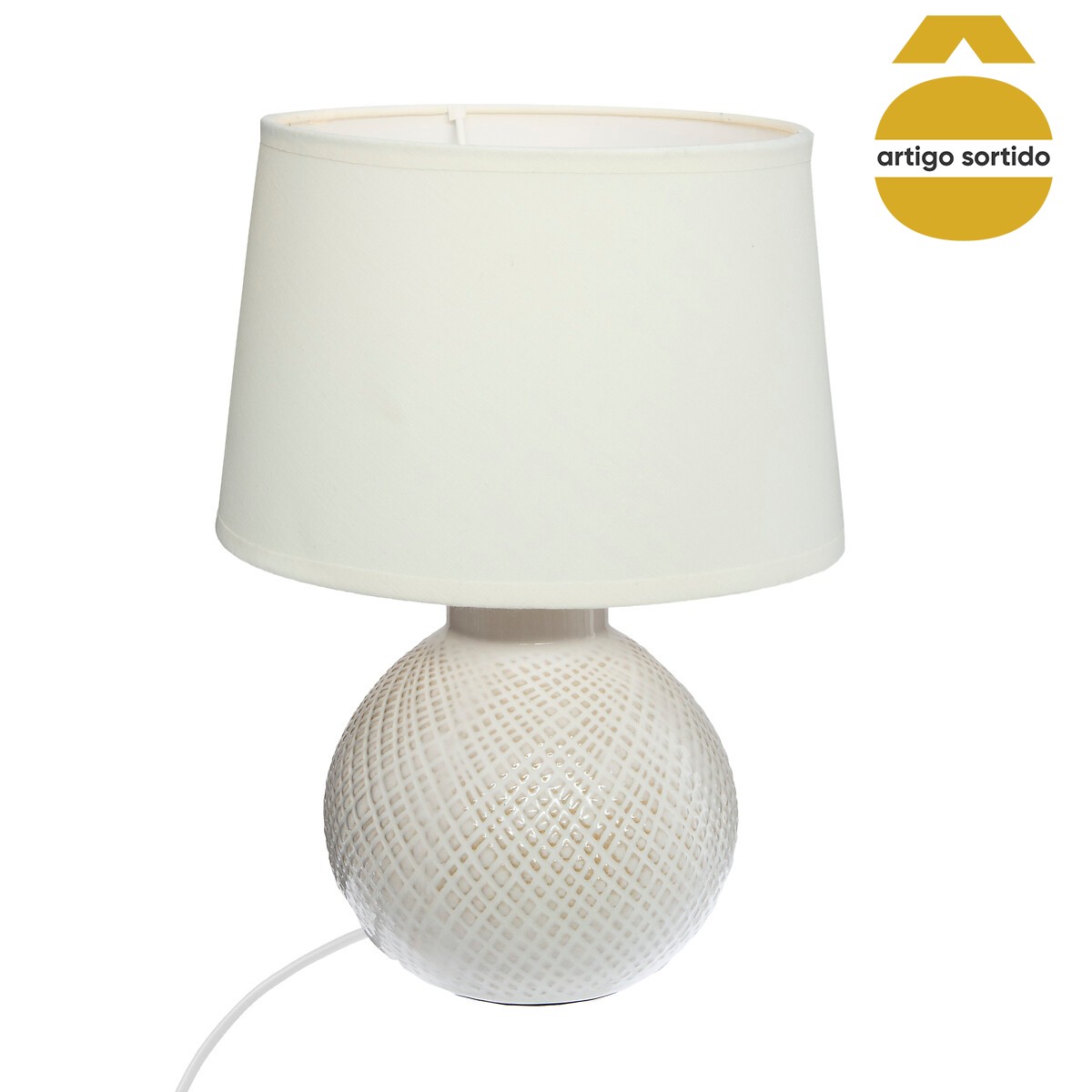 Candeeiro de mesa JOAS bola em cer&acirc;mica