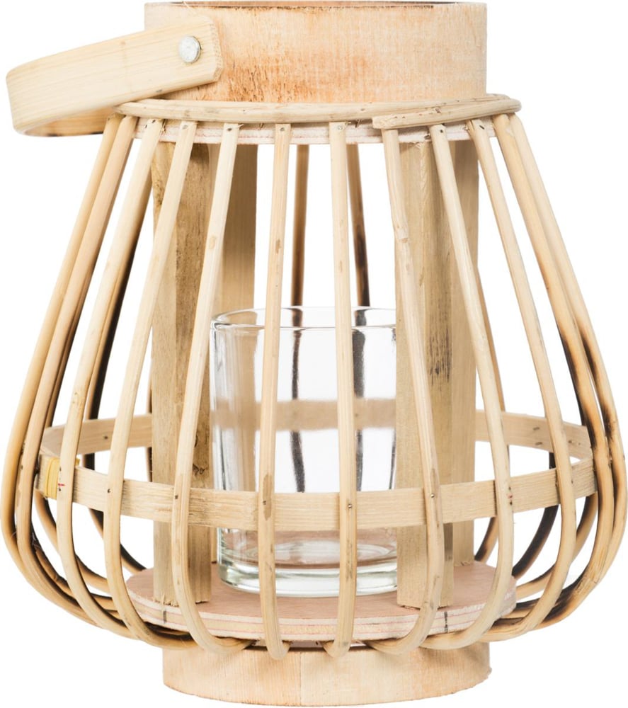Lanterna decorativa em bambu cor natural