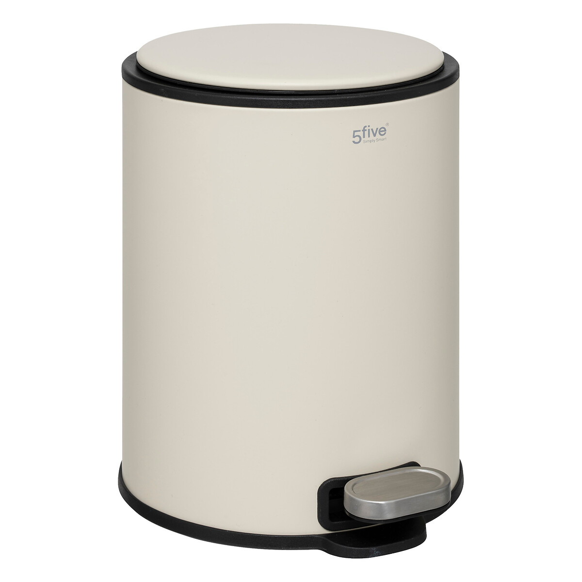 Balde do lixo com pedal DELTA bege em metal 6l,  Balde do lixo com pedal DELTA bege em metal 6l