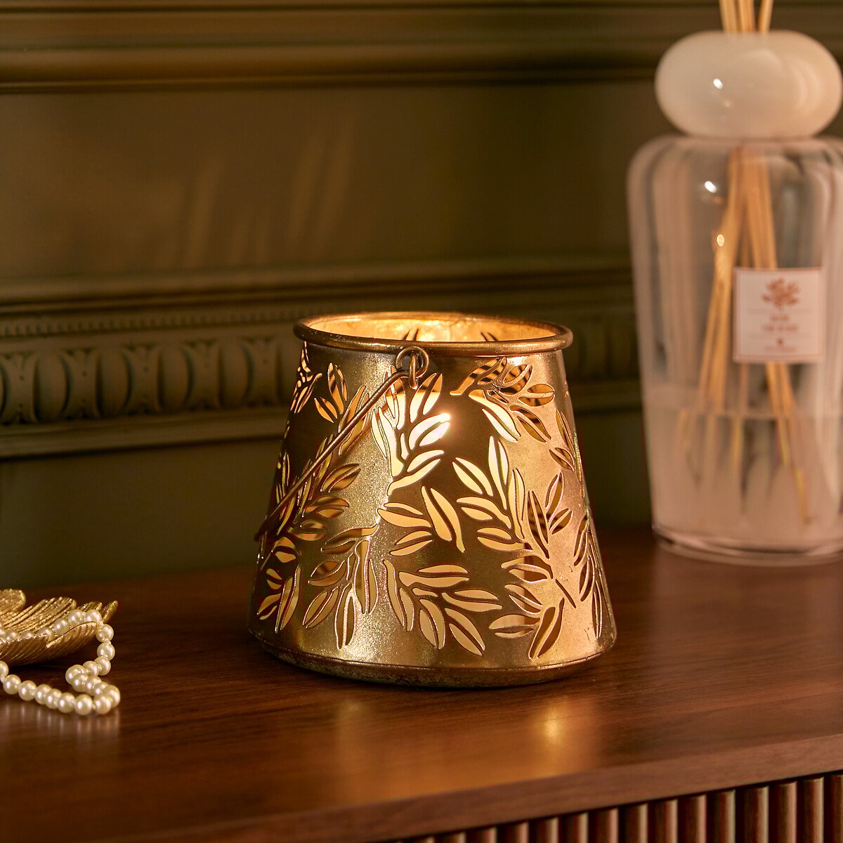 Lanterna BELLI dourada de metal