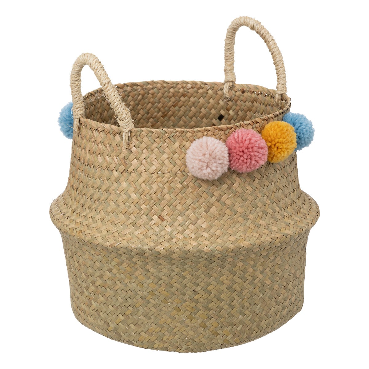 Cesto de arruma&ccedil;&atilde;o LIA com pompons