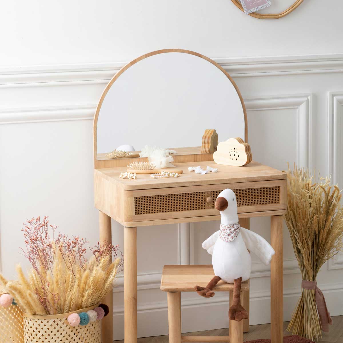 Toucador com banco CAMPAGNE natural
