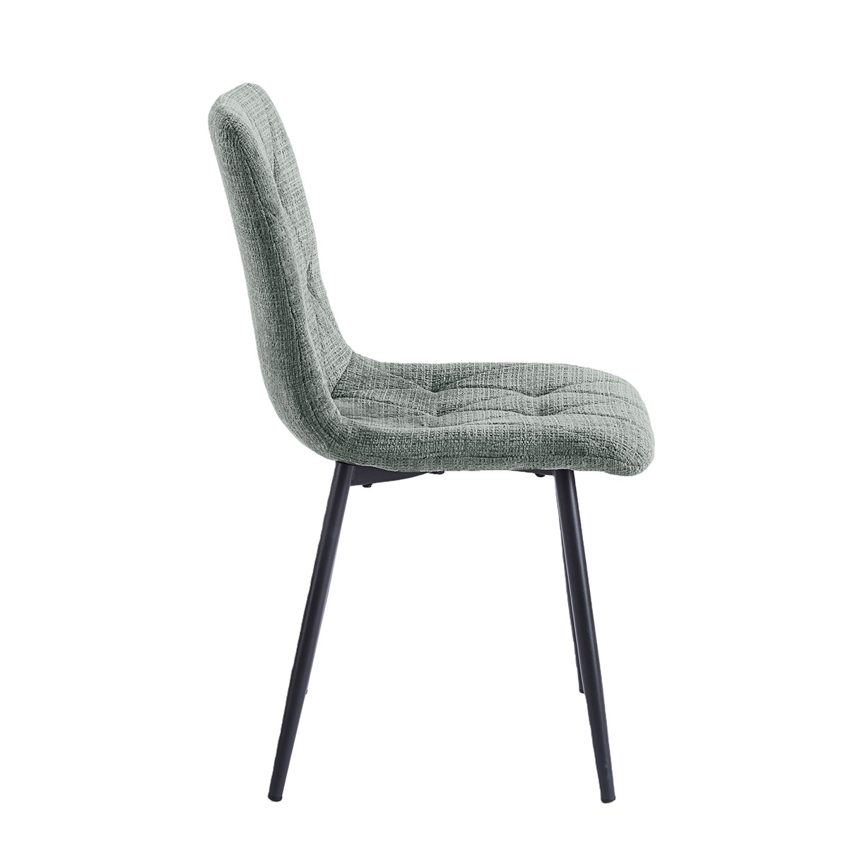 Conjunto de 2 cadeiras GALIZES tecido cinza