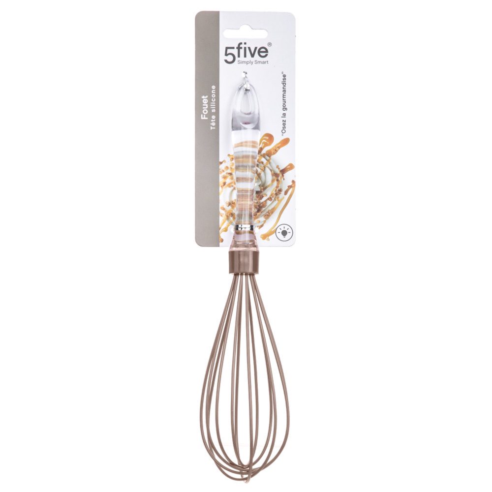 Batedor silicone com pega em acr&iacute;lico