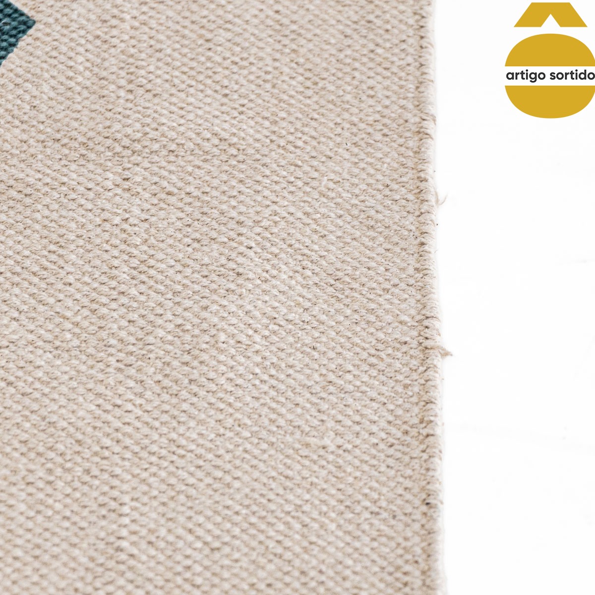 Tapete OLME cru e azul com tassels 120x160cm