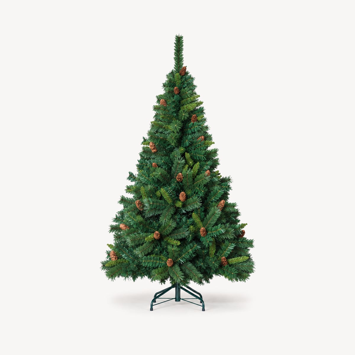 &Aacute;rvore de natal ROYAL MAJESTIC verde com pinhas 150cm