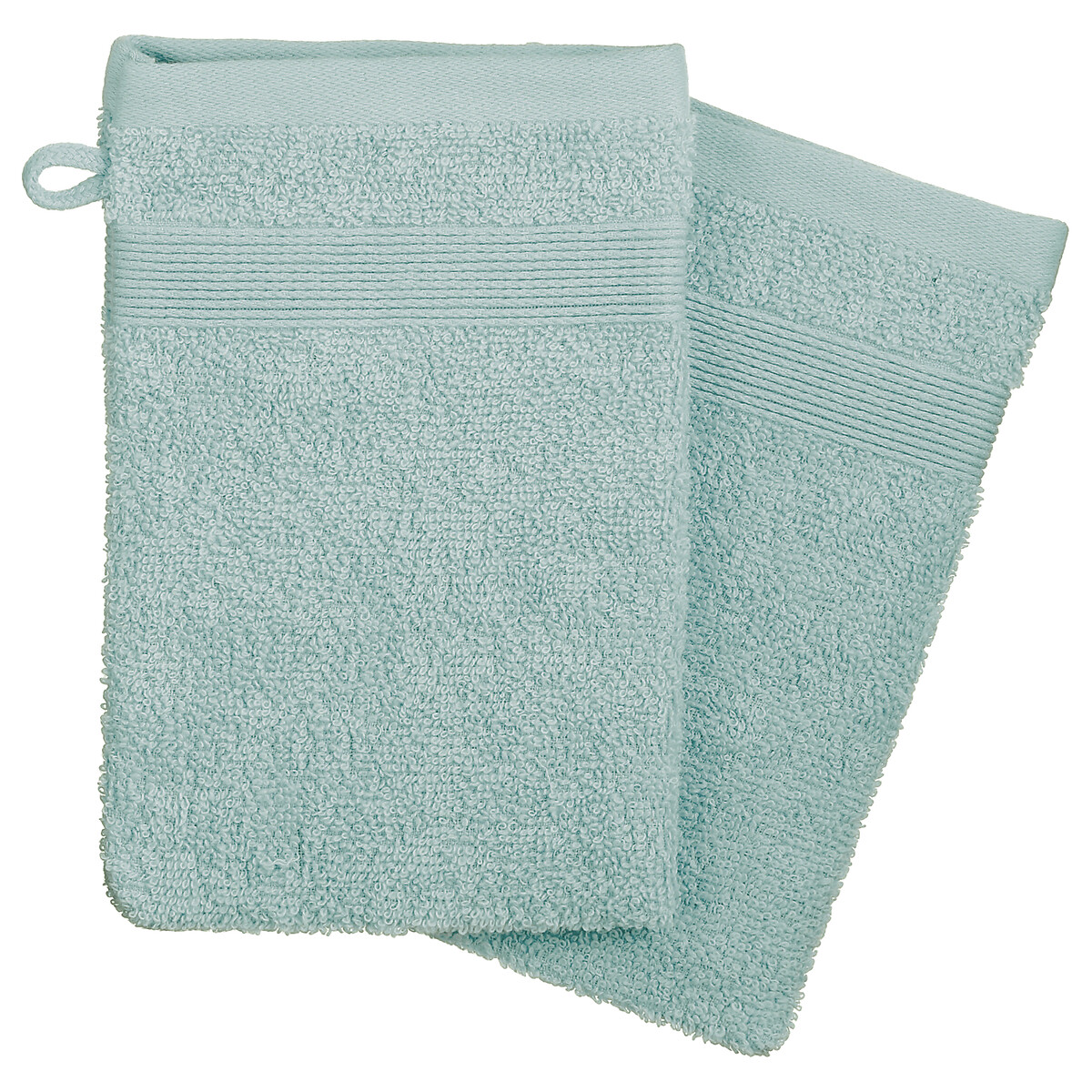 Conjunto de 2 luvas de banho PRAIA azul claro,  Conjunto de 2 luvas de banho PRAIA azul claro