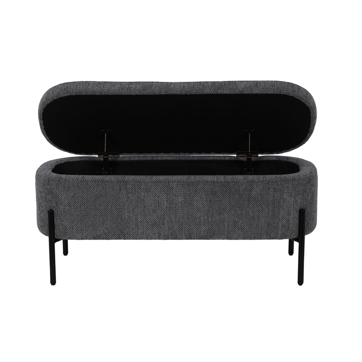 Banqueta dupla PIENZA cinza com arruma&ccedil;&atilde;o