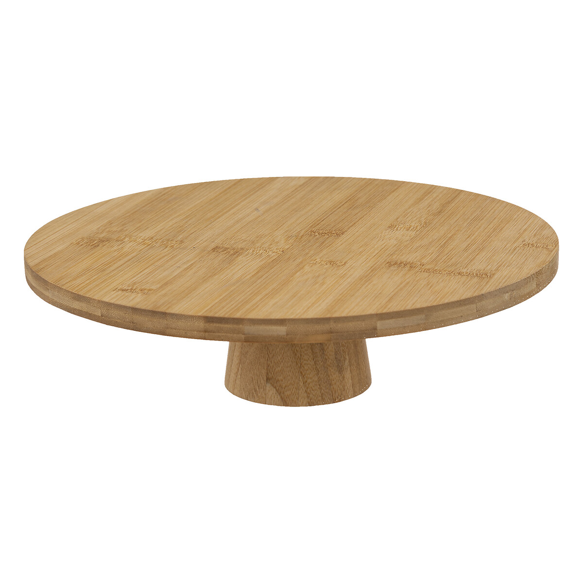 Prato de apresentação com pé em bambu 28cm,  Prato de apresentação com pé em bambu 28cm