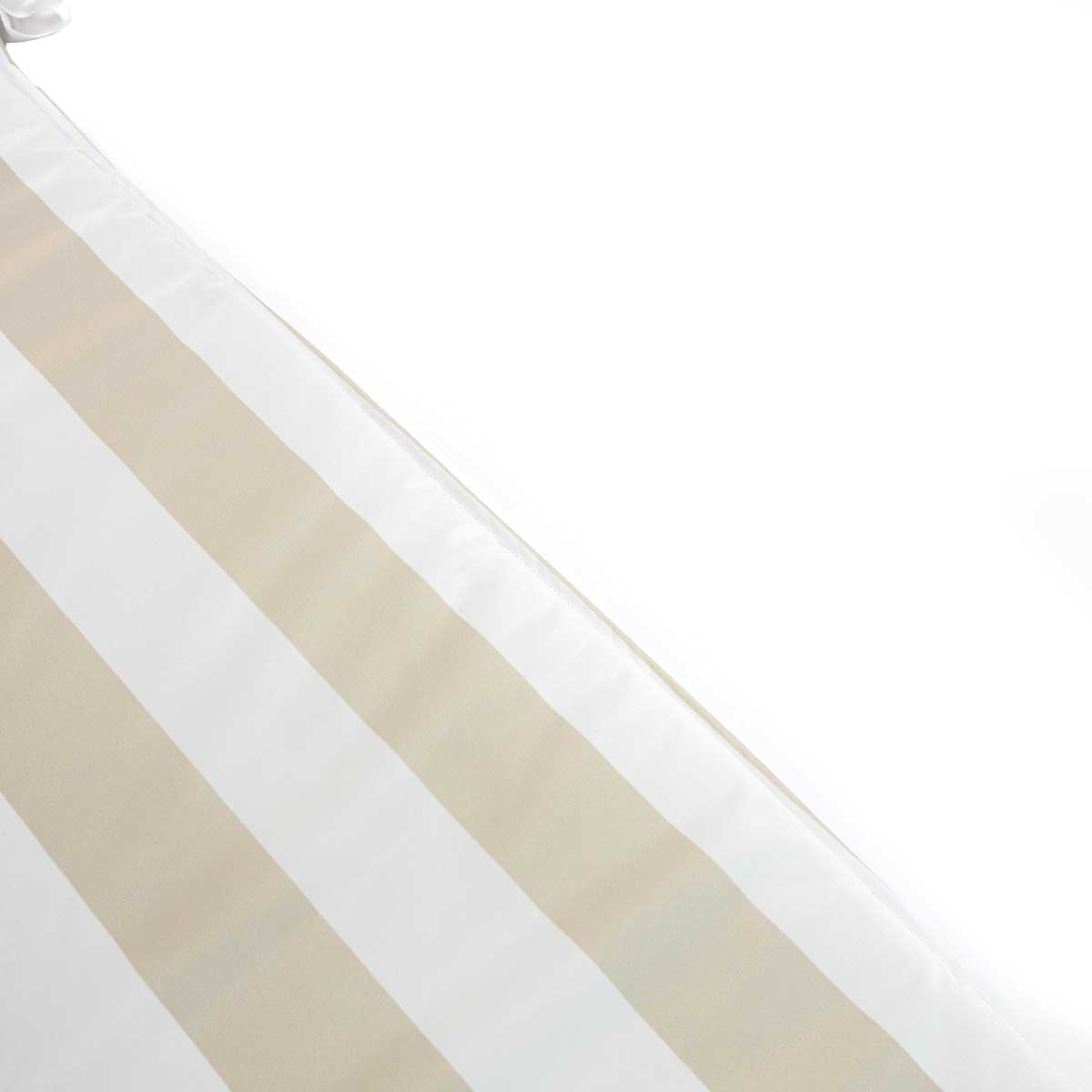 Coxim para espregui&ccedil;adeira riscas branco e bege