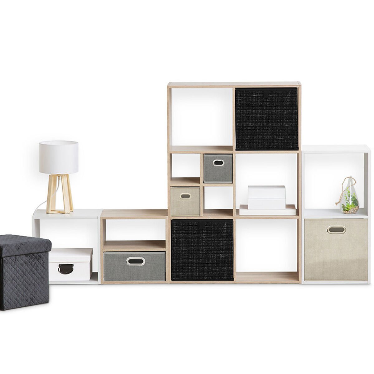 Caixa De Arrumação Preto TWEED 31x31cm,  Caixa De Arrumação Preto TWEED 31x31cm